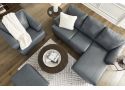 Genuine Leather Armchair 1 Seater in White/ Grey Colour - Calista